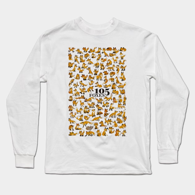 105 Foxes Long Sleeve T-Shirt by chikoristore